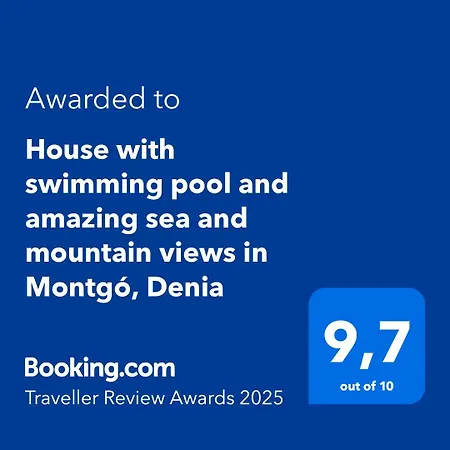 House With Swimming Pool And Amazing Sea And Mountain Views In Montgo, Vakantiehuis